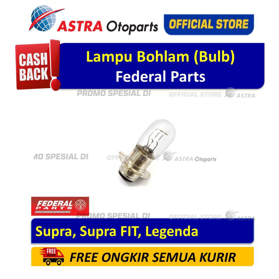 Lampu Bohlam Federal Parts untuk motor SUPRA, SUPRA FIT, LEGENDA