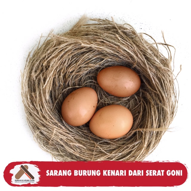 Sarang Burung Kenari Dari Serat Goni 50 Gram - Bukan Serat Nanas Atau Ranting Cemara - Love Bird