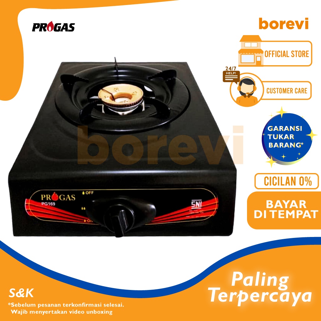KOMPOR GAS 1 TUNGKU PROGAS PG-169C / PG 169 C