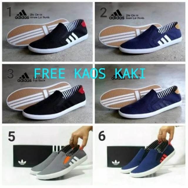 SEPATU ADIDAS SLIP ON SEPATU SLOP KANVAS MURAH
