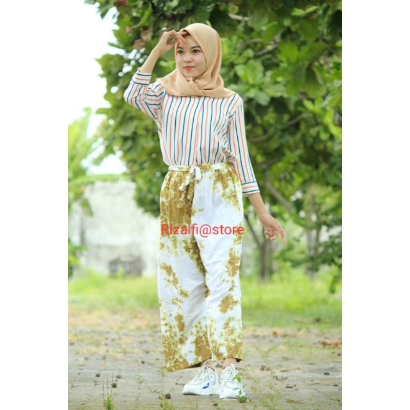 celana kulot tie dye