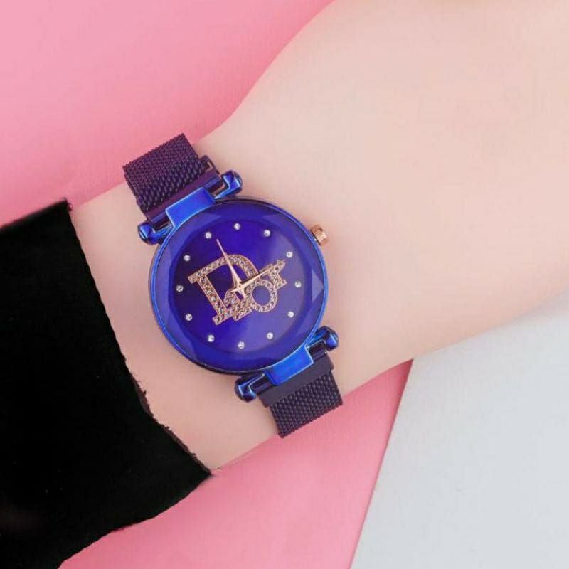 Jam wanita Rantai magnet-Dior biru