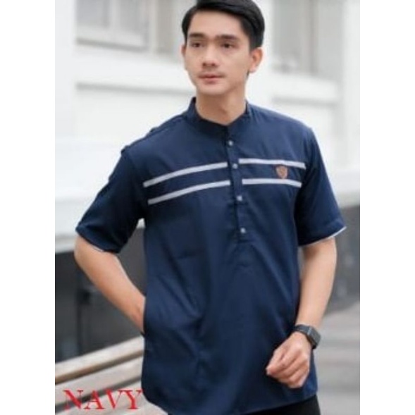 Baju Koko Dewasa Model Terbaru 2022 - Bahan Katun Toyobo - Baju Koko Terbaru - Baju Koko Dewasa - Koko Lengan Pendek - Baju Muslim - Ukuran M L XL - Bayar COD