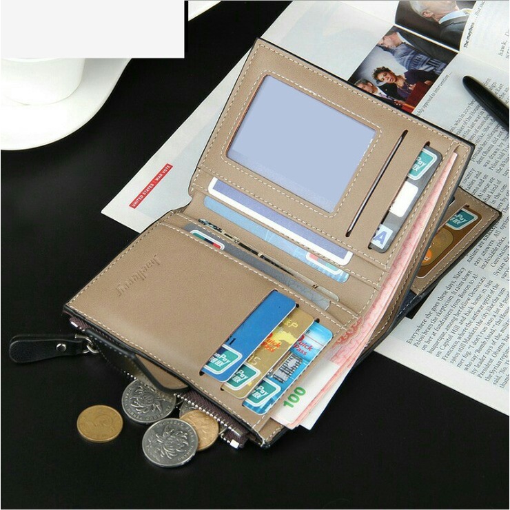 Keikei Store - D1282 Dompet Pria Lipat Kulit Men Fashion Letter Wallet