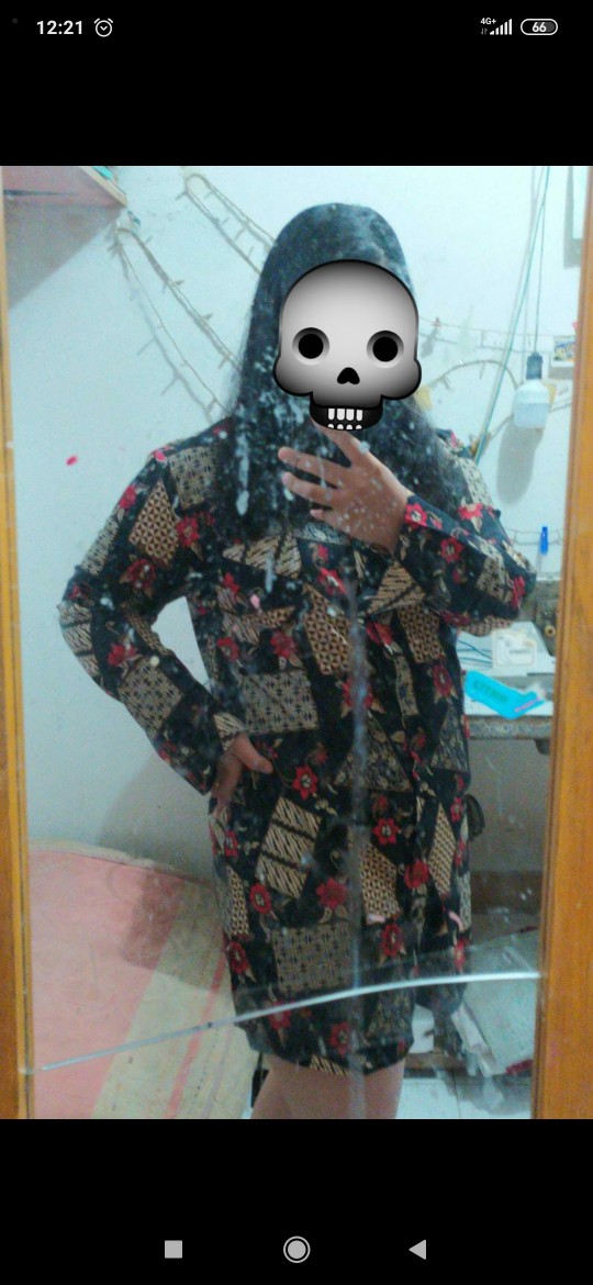 Bl - 03650 Tunik Oversize Wanita Lengan Panjang Batik