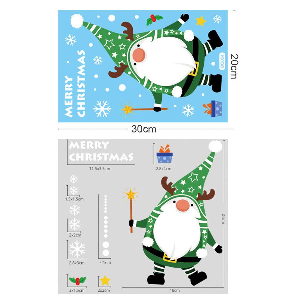 Preva 6lembar Merry Christmas Stiker Jendela Poster Dekorasi Sticker Self Adhesive Santa Claus