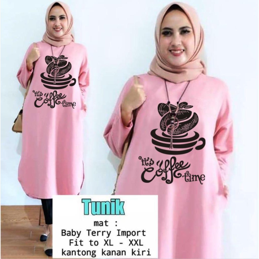 TUNIK COFFEE TIME / TUNIK KEKINIAN / TUNIK MAMACHI / TUNIK POLOS / TUNIK CEWEK / TUNIK MAMACHI