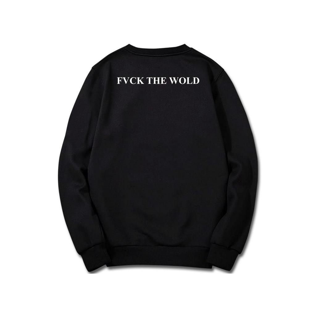 Crewneck Sweatshirt Simple Pria natsu co. - Fvck The World NATSU x PANDAWA HOODIE