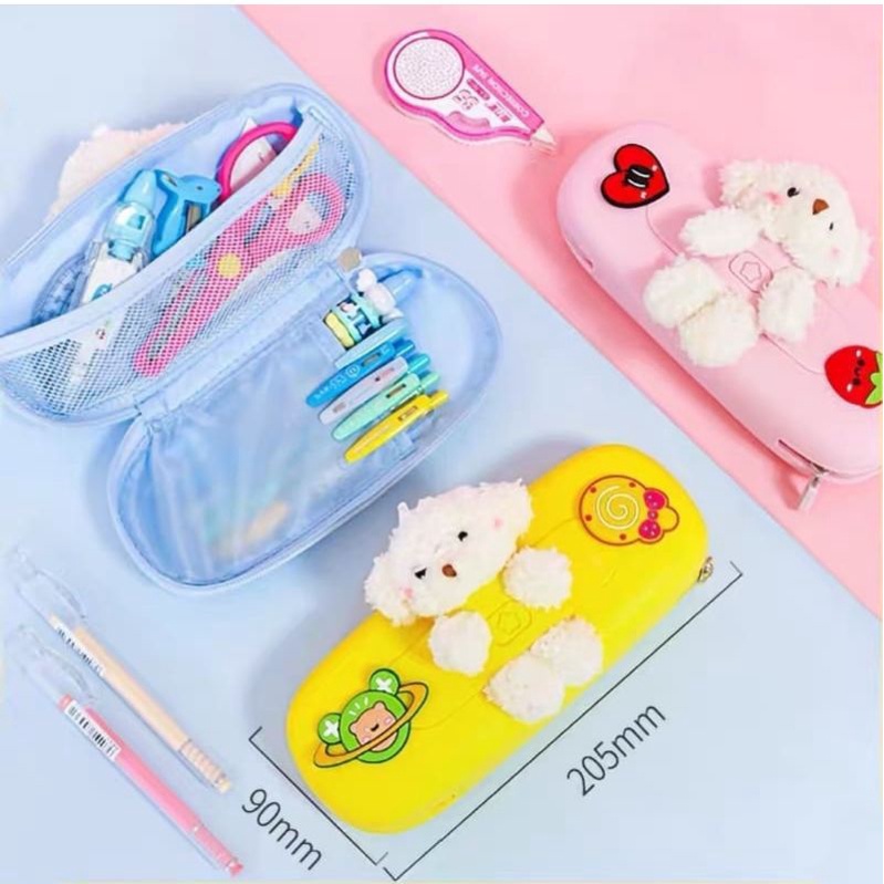 

Bear Silicon Pencil Case (kotak pensil anak)