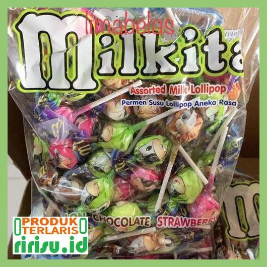

8Tuf78F7- Permen Milkita Lollipop , Permen Tangkai Isi 50 Pcs 7Ti7Tgjtu-