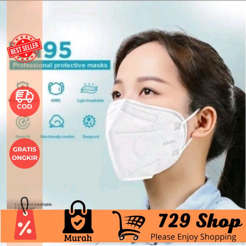 MASKER KN95 ISI 1 PCS original Termurah kualitas tinggi AMAN DAN STERIL Best Seller