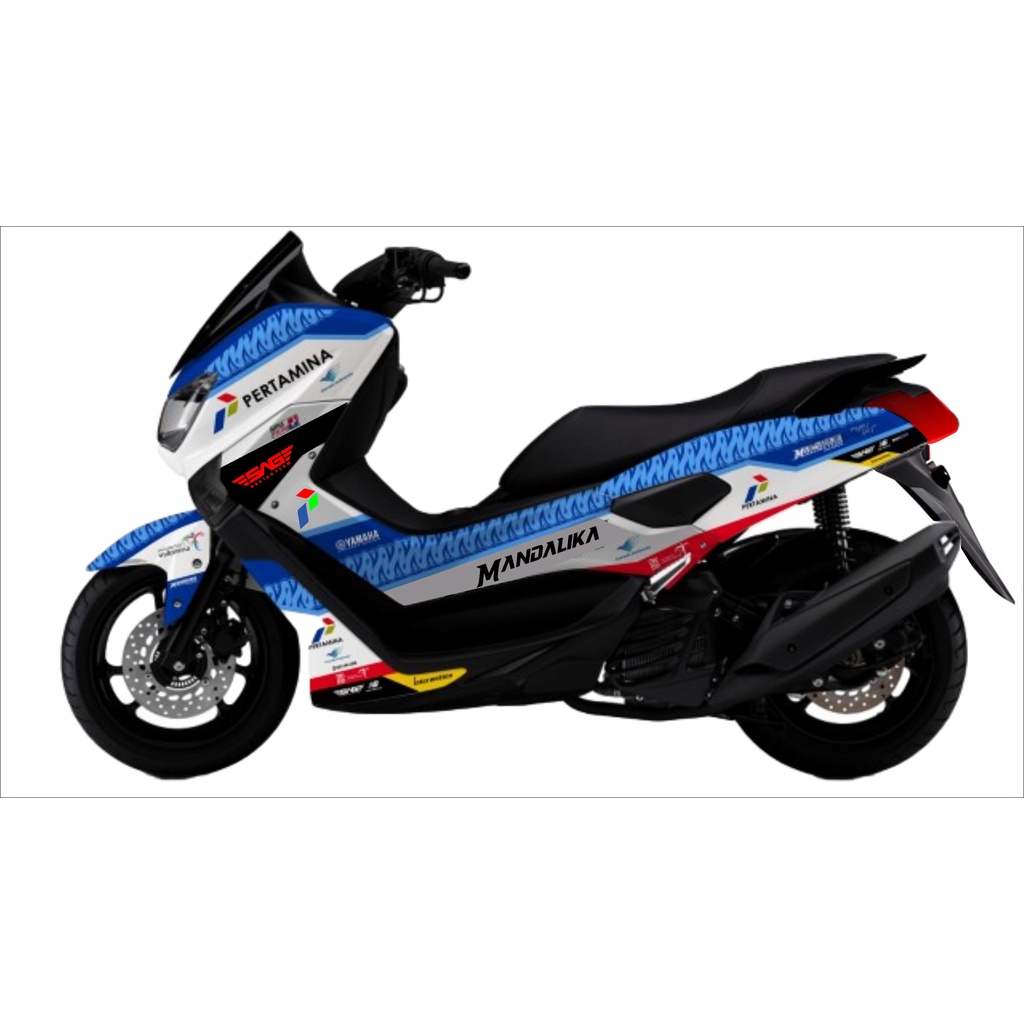 Decal Nmax Old Full Body//Sticker Nmax Old Full Body Motif Mandalika Racing