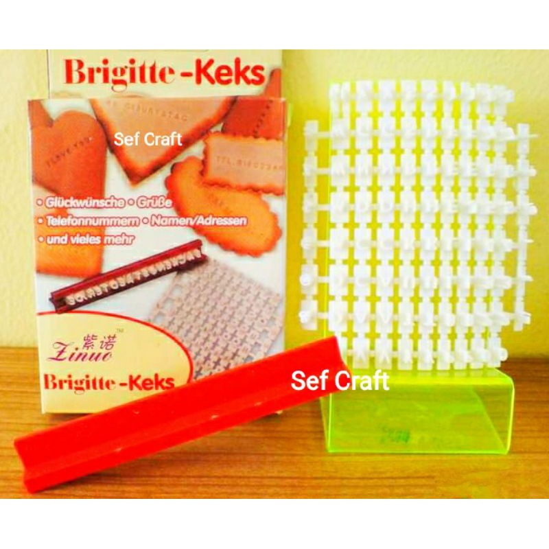 

Alphabet + number + symbol letter impress stamp set brigette keks Linuo