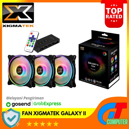 Fan Case Casing XIGMATEK Galaxy II Elite 3 Fan RGB 3in1 (REMOTE+CONTROLER)