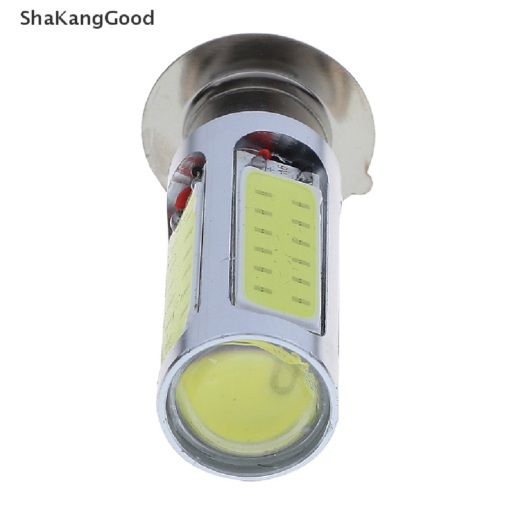 Skid 1pc Lampu Depan LED cOB H6M PX15d P15D P15D25-1 E401 Warna Putih Untuk motor / ATV