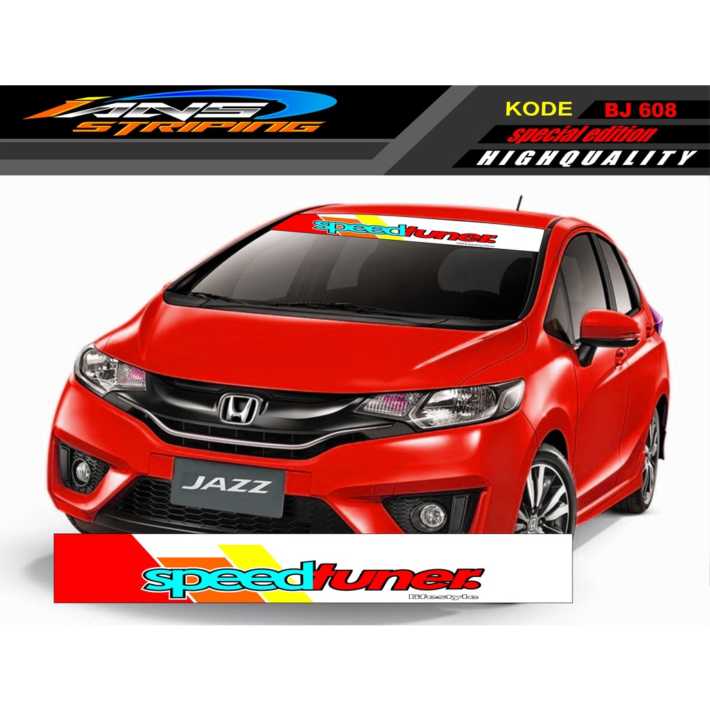 STICKER KACA DEPAN MOBIL JAZZ / BRIO / AGYA / AYLA / YARIS / MOBILIO / SEDAN BJ608