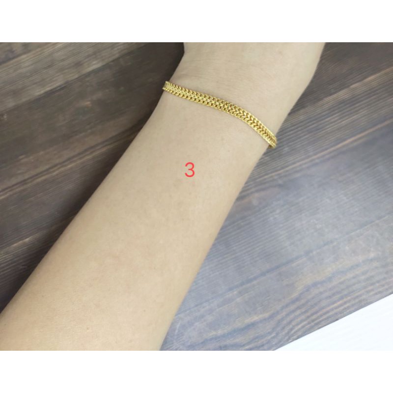 Fifi Fashion Gelang simple gold model perhiasan lapis emas GT36