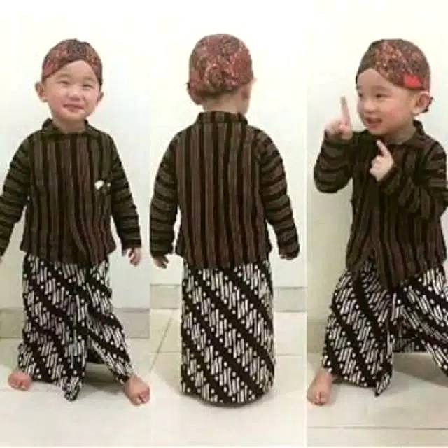 SETELAN BAJU SURJAN+BLANGKON+JARIK ANAK || BAJU ADAT ANAK NUSANTARA