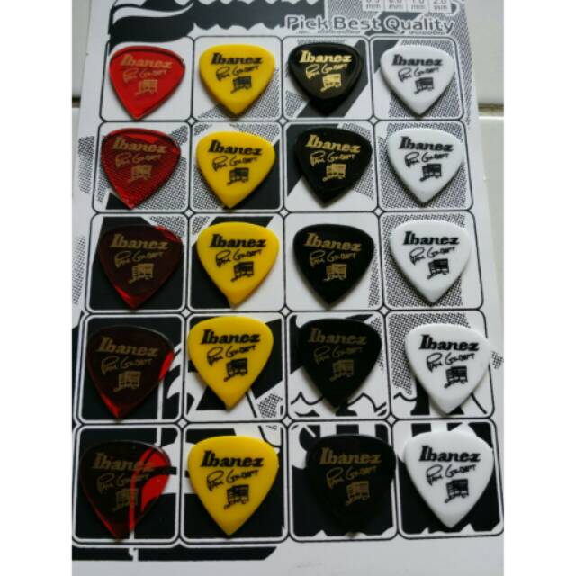 Pick Gitar 2mm Selembar 20 biji Segitiga Triangel