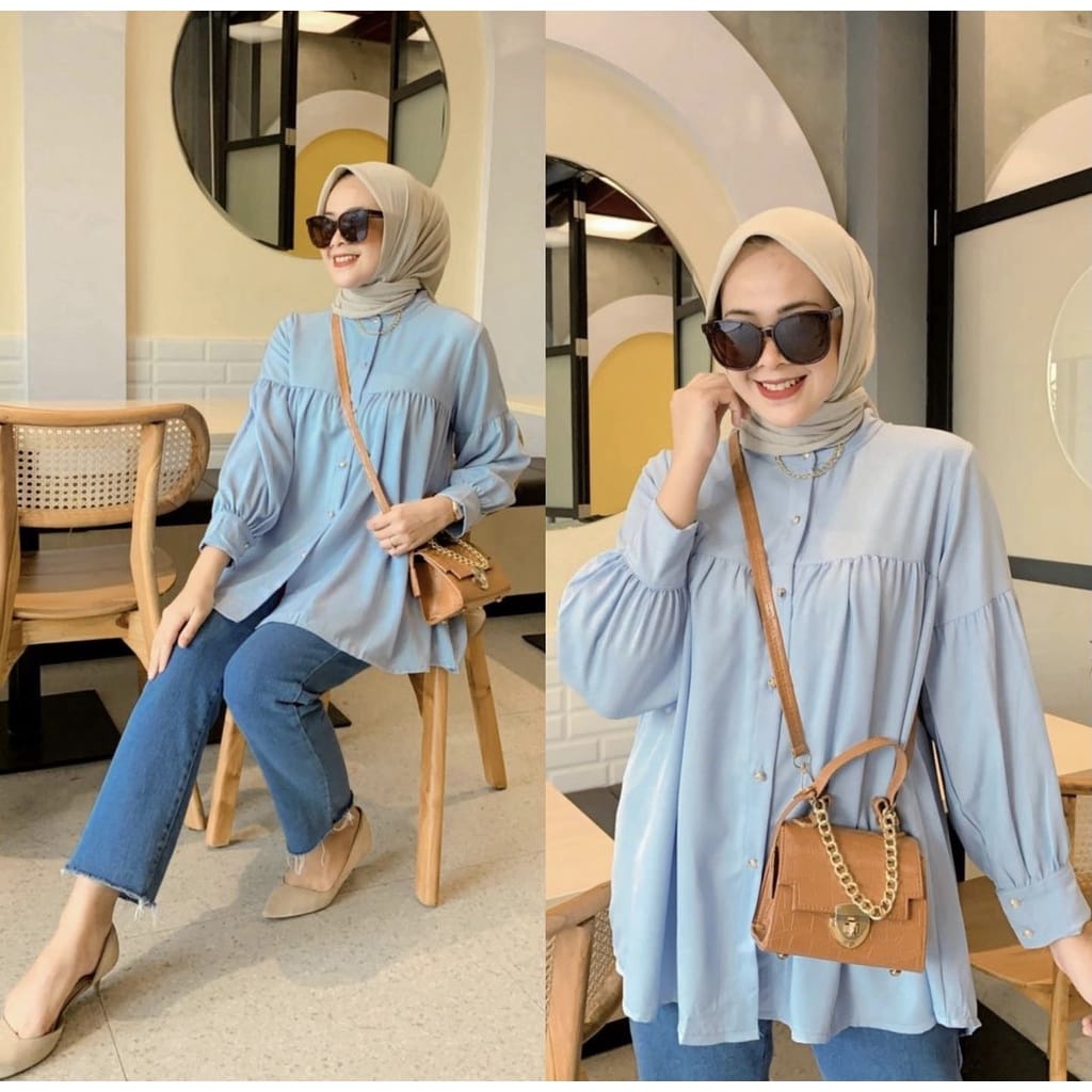 INDAHU BLOUSE PREMIUM BAHAN RAYON ORIGINAL100% HIGH QUALITY100%