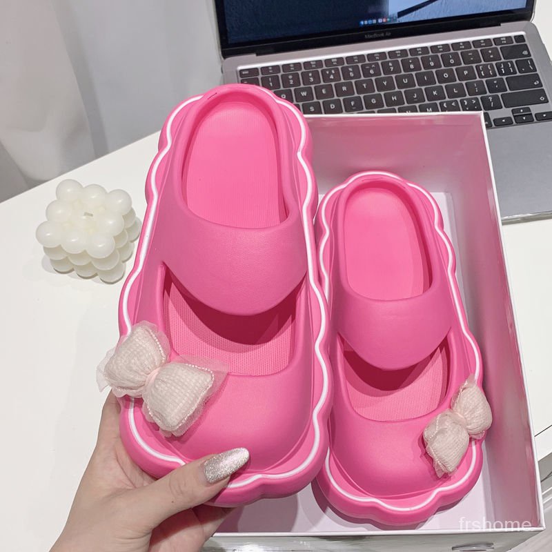 Sandal bunga kecil perempuan putri gadis mahasiswa non-slip tebal bawah pakaian luar lucu