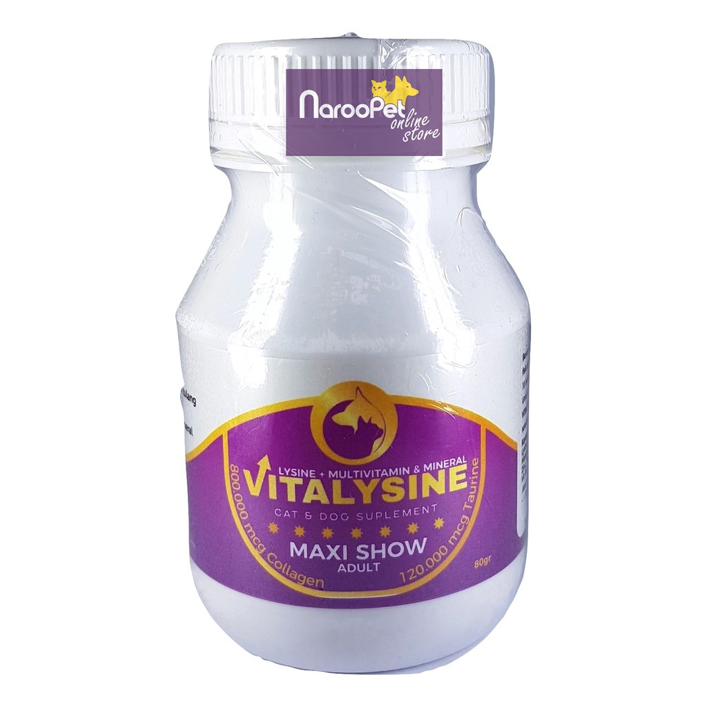 Vitamin Vitalysine Maxi Show Adult Cat & Dog 80g
