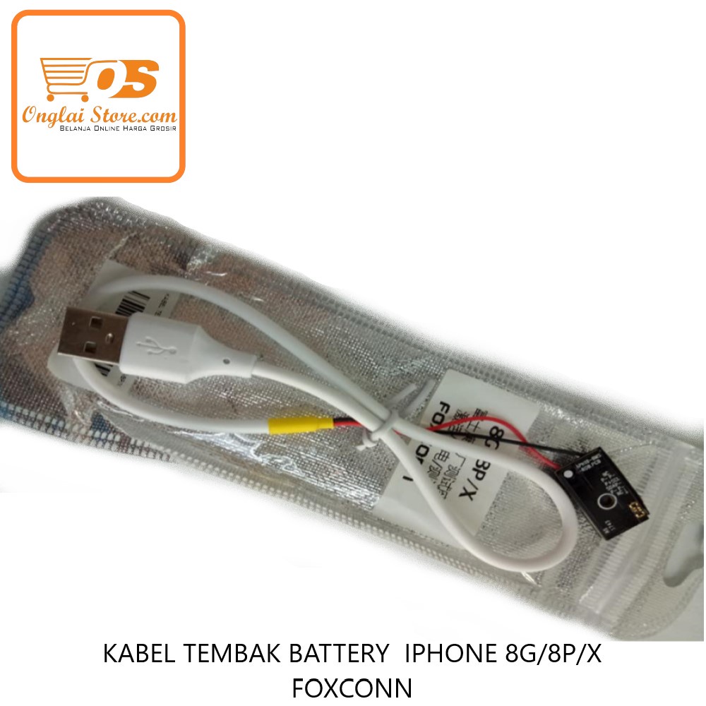 KABEL TEMBAK BATTERY IPHONE 8G/8P/X FOXCONN