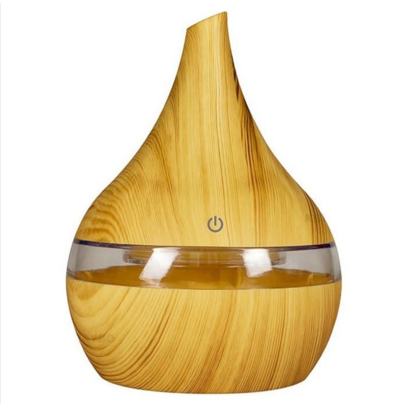 Ultrasonic Air Humidifier Aromatherapy Wood Grain 300 ml coklat muda harga promo