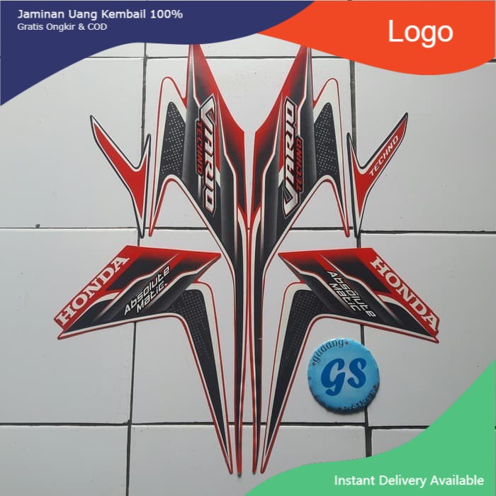 stiker motor vario techno 110 2010 merah
