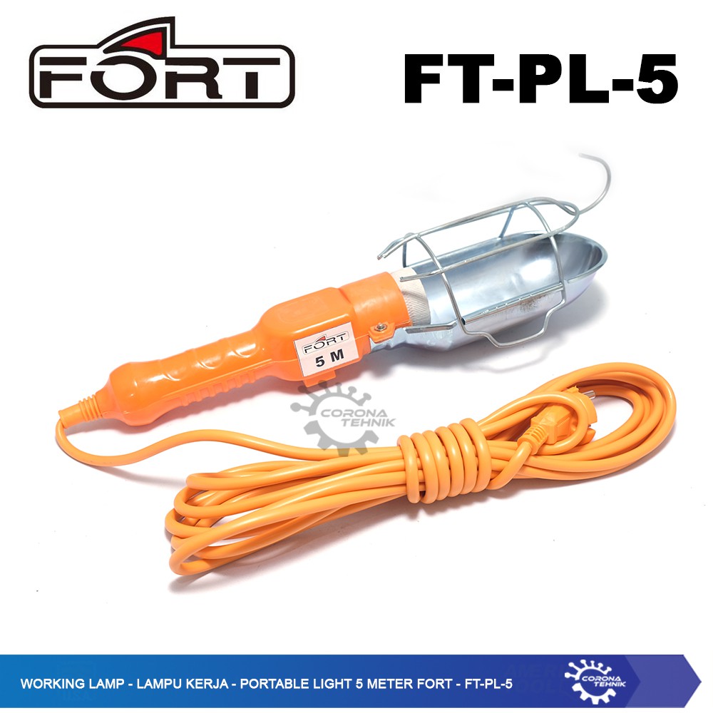 Portable Light 5 Meter Fort - FT-PL-5 - Lampu Kerja - Working Lamp