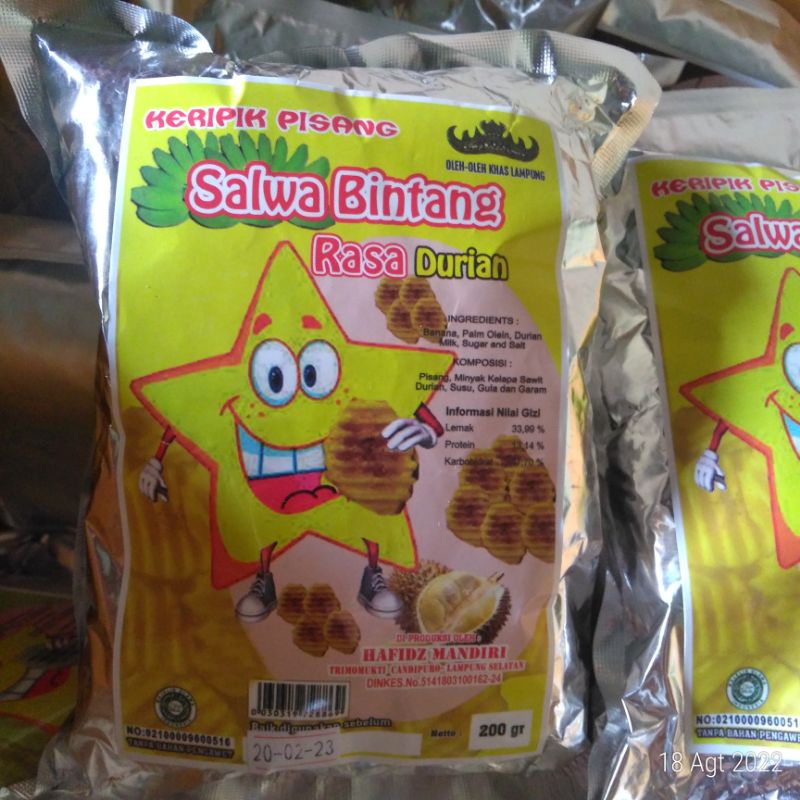 

keripik pisang varian rasa durian