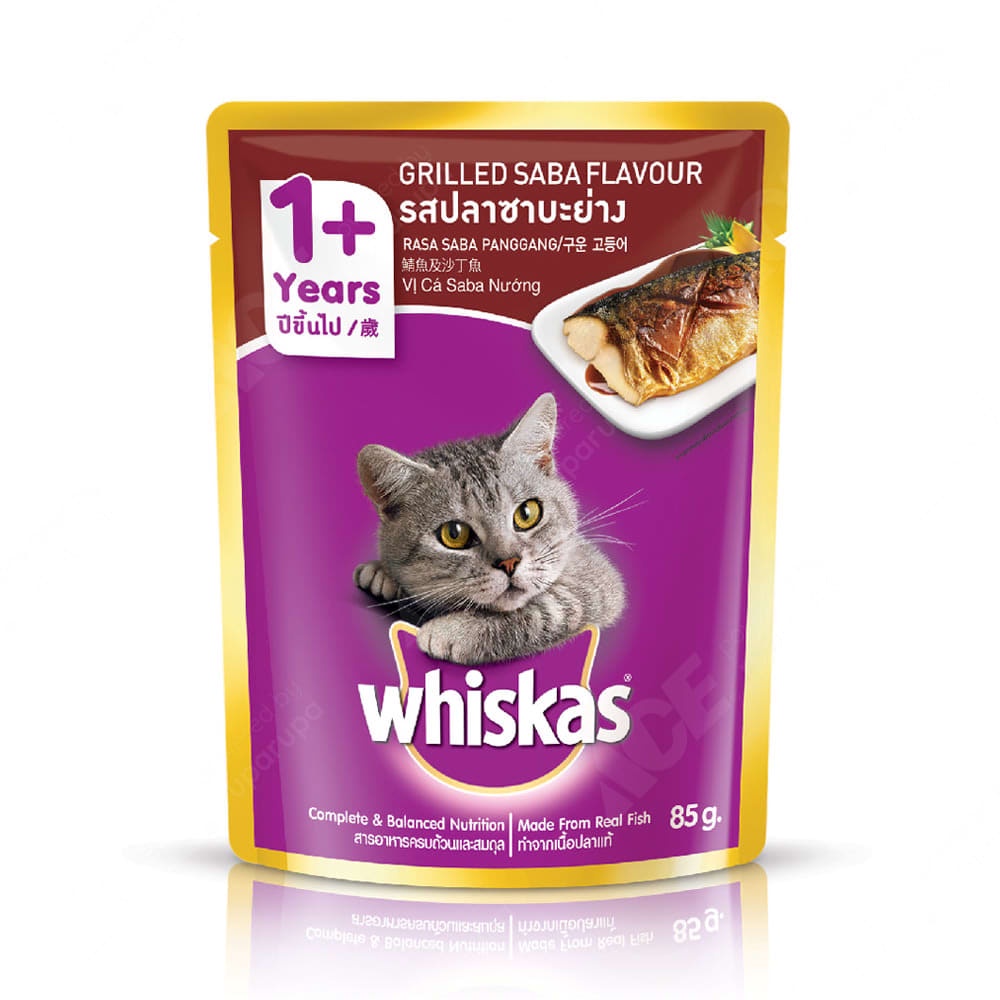 Whiskas Makanan Kucing Basah Wiskas Snack Kucing Cat Food Usia 1+ 85 gram