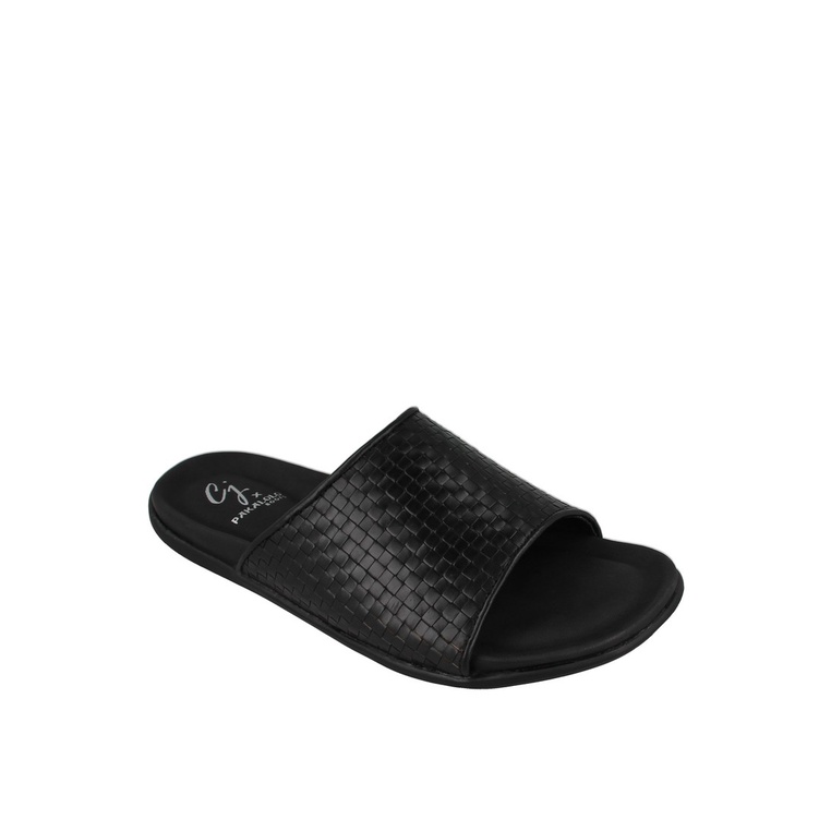 SANDAL SLIDE PAKALOLO PRIA ORIGINAL CASUAL KULIT ASLI HITAM PB03