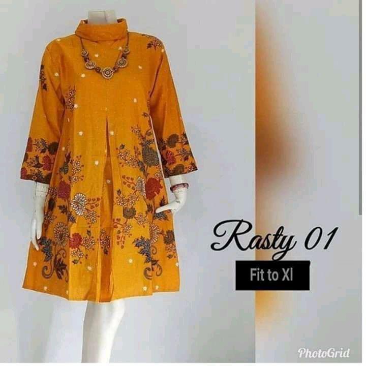 Tunik Batik Shibori Rasty Motiv Bunga Bahan Katun Primisima Unggul Jaya Ukuran All Size Ld 105 Cm