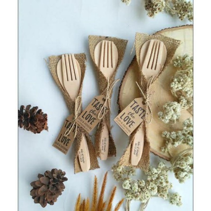 SENDOK GARPU SOUVENIR/SOUVENIR RUSTIC/SOUVENIR PERNIKAHAN MURAH/SOUVENIR RUSTIC BUNGA