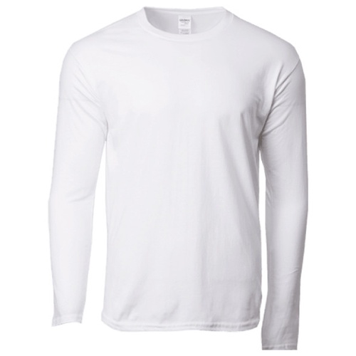 Kaos Polos Lengan Panjang Long Sleeve - NSA 7280 - XXL - WHITE / PUTIH - GROSIR