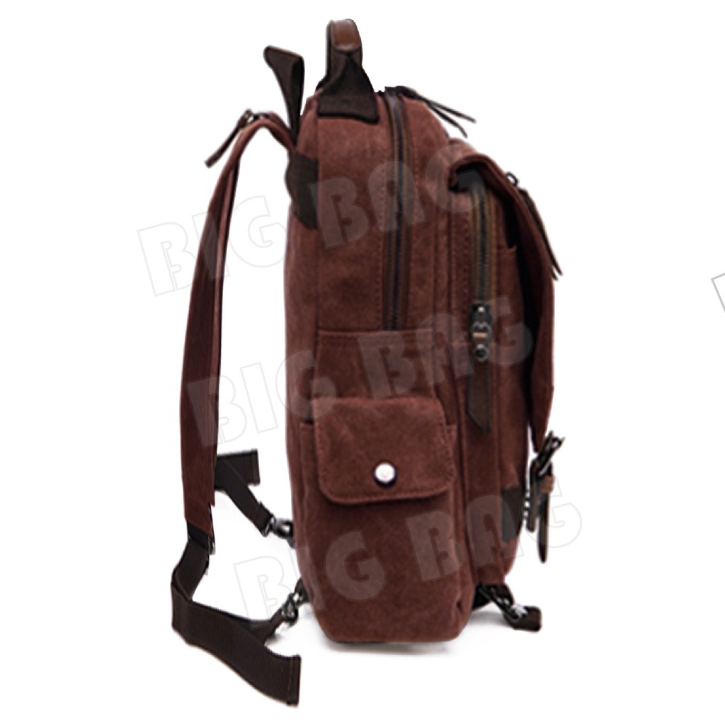 BUY 1 GET 1  Ransel KANVAS Ransel Laptop Ransel Kasual Tas Punggung - Tas Pria Tas Laptop Trendy