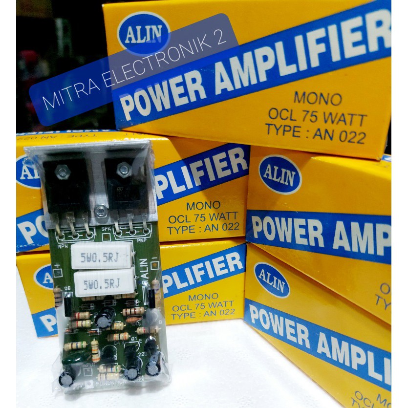 KIT POWER AMPLIFIER  AMPLI 75W  WATT MONO PLUS TIP 3055-2955 PLUS HEATSINK ALIN AN 022