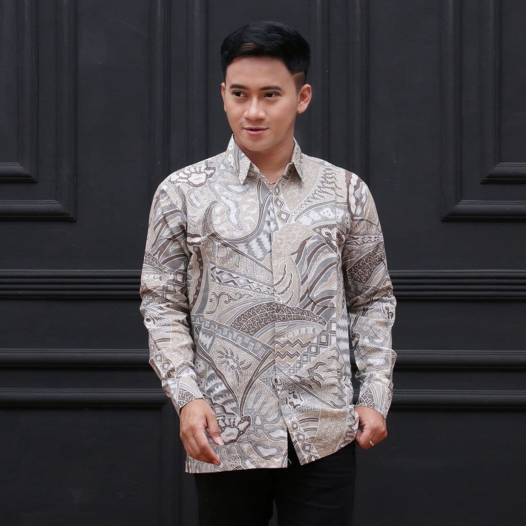 [ BIG SALE 11.11 ] Hem Batik Pria Pendek Lawasan Sogan /Pari Sulur /Parang Black/