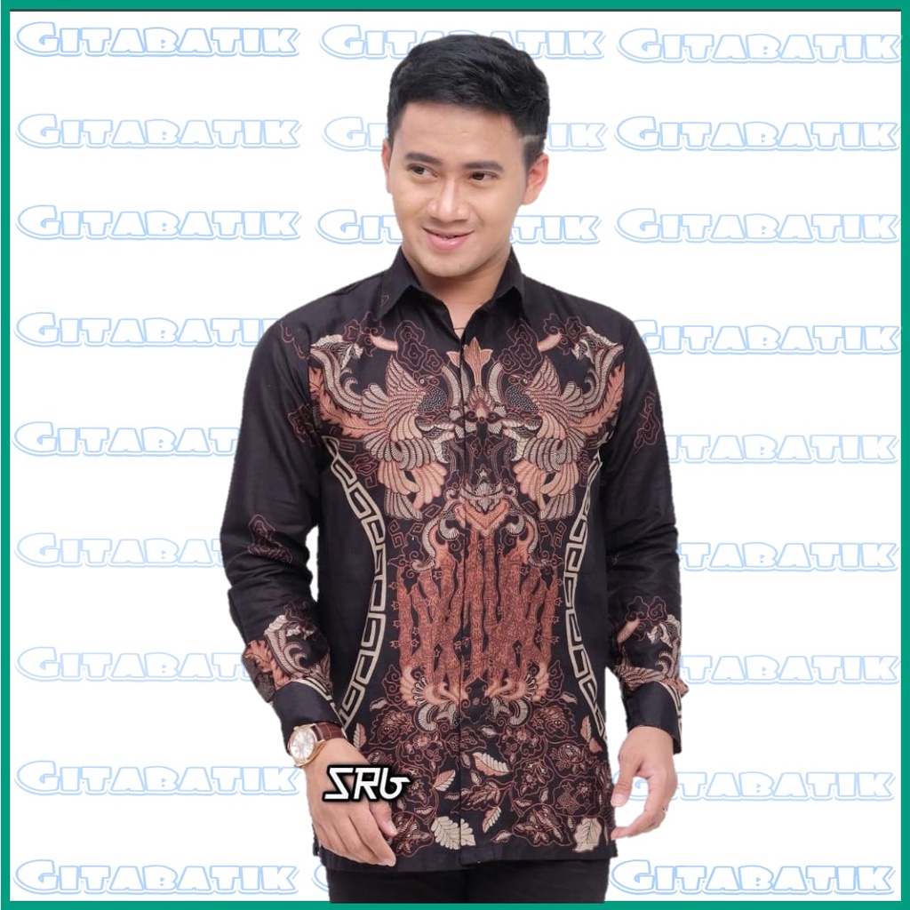 BAJU BATIK PRIA KEMEJA LENGAN PANJANG DAN LENGAN PENDEK SIZE M L XL XXL