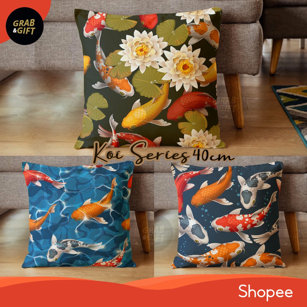 Bantal Sofa Koi Fish Ikan 40cm