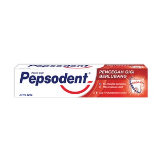 Image of thu nhỏ Pepsodent Pasta Gigi Pencegah Gigi Berlubang AntiCavity Toothpaste Dgn Mikrokalsium 225Gx2 #1