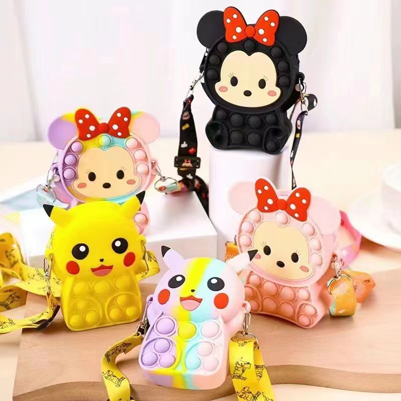 Tas Anak Perempuan Lucu / Dompet Koin Mini / Tas Selempang Unik / Tas Anak Karakter Lucu / Tas Anak Unicorn / Tas Selempang Anak Perempuan / Jelly Bag Anak Mini