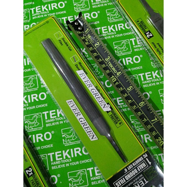 Kikir Setengah Bulat 6" in TEKIRO kikir besi baja ukuran 6 inchi (15 ~ 20 cm) x Lebar 16 mm (Setenga