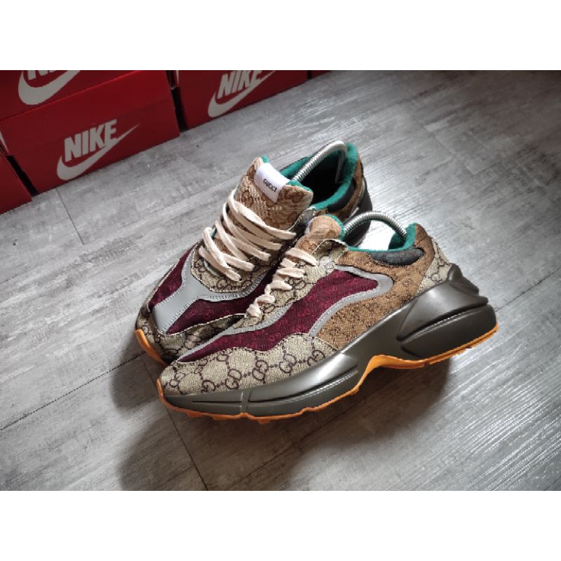 Gucci Rhyton Sneakers List Maroon Second (43)