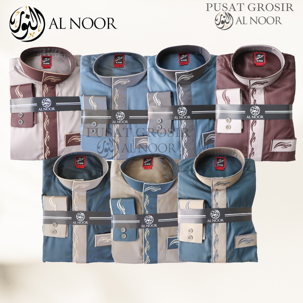 Jubah Saudi | Gamis Pria | Al Noor Dewasa Bordir Daun - Pusat Grosir Al Noor