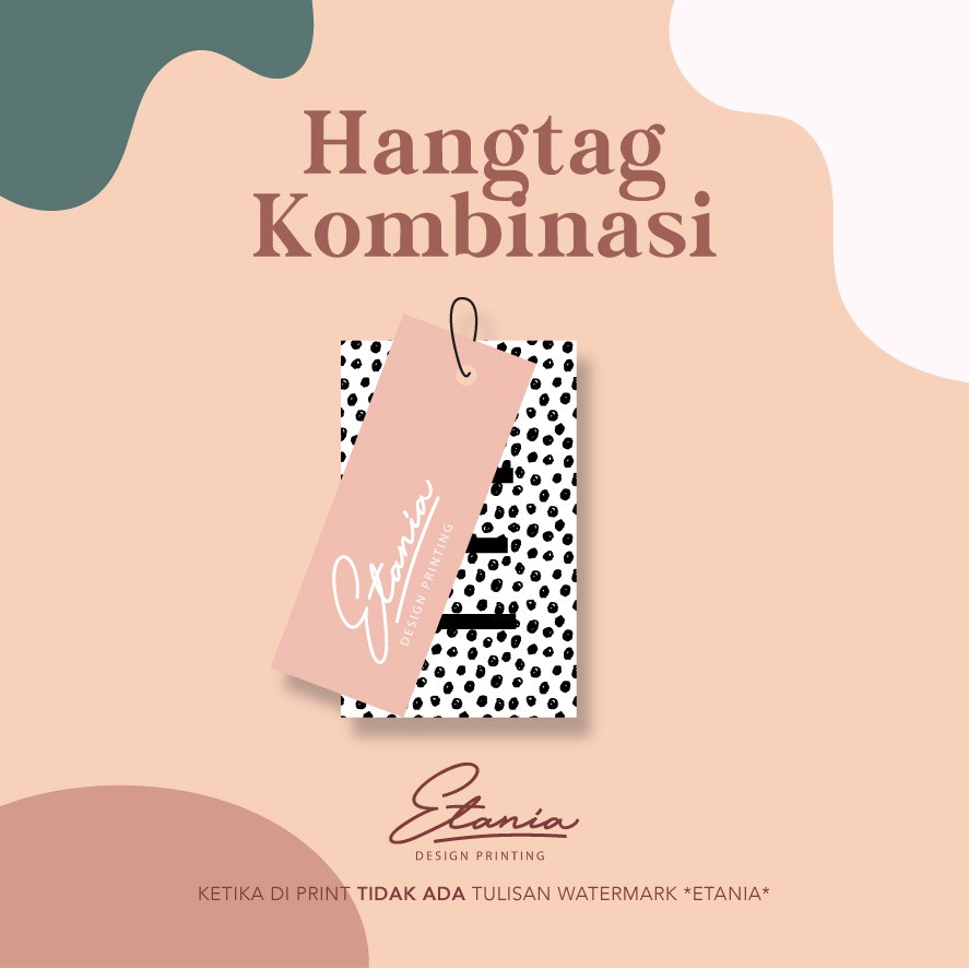 

Hangtag kombinasi / hang tag murah / hang tag custom / label baju custom