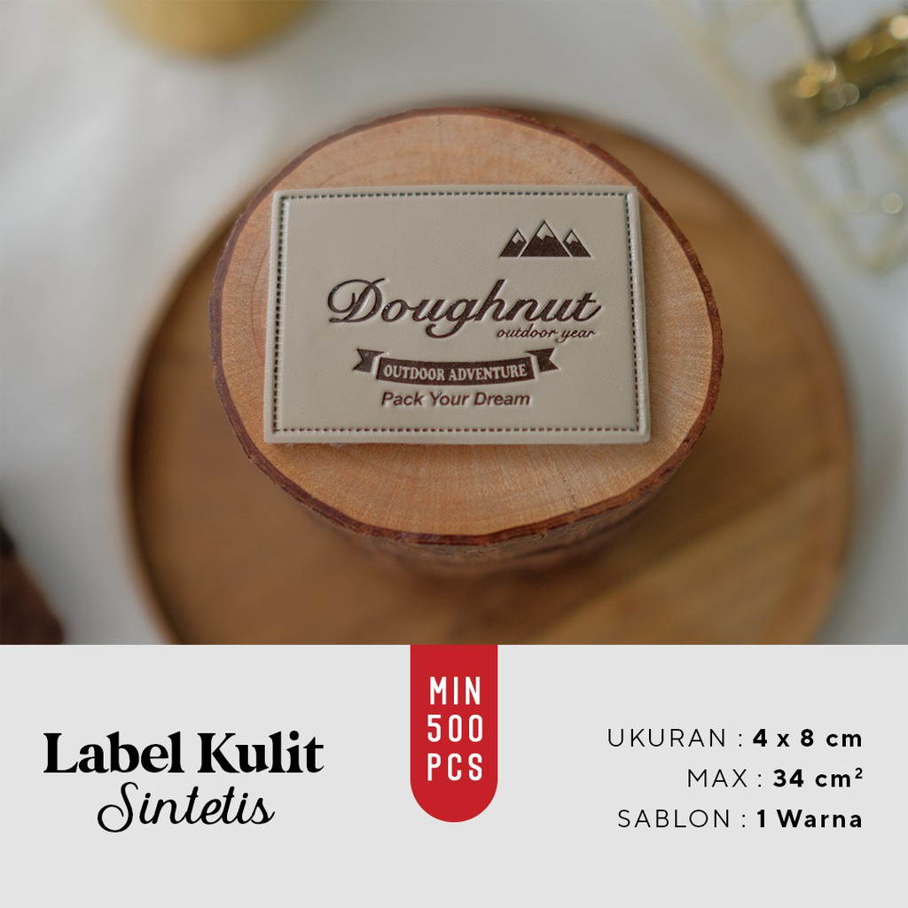 

Label Kulit Sintetis Ukuran 4x8 cm Murah Faux Leather Patch