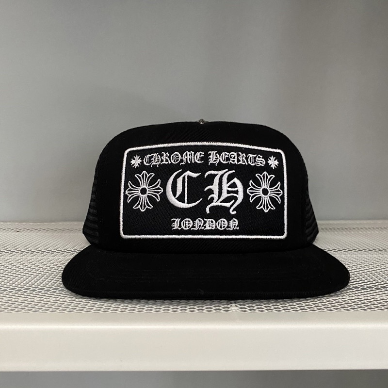Topi Chrome Hearts LONDON Hollywood USA (tag ori) Hitam
