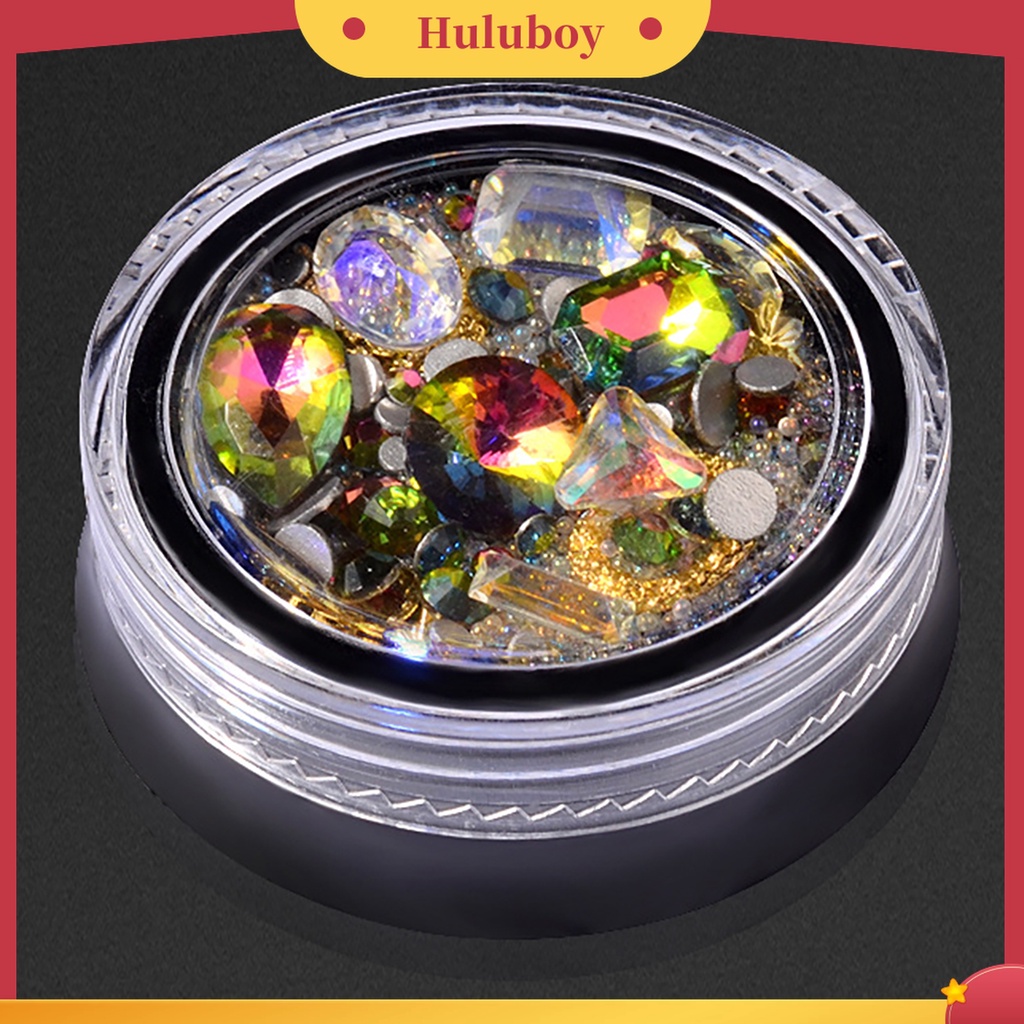 Huluboy Huluboy♡ Manik-manik Berlian Imitasi 3D Warna-Warni Untuk Dekorasi Nail Art